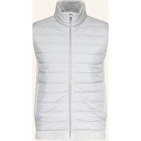 REISS Reiss Steppweste William Im Materialmix grau