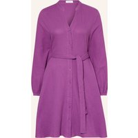 darling harbour Darling Harbour Hemdblusenkleid Aus Musselin pink