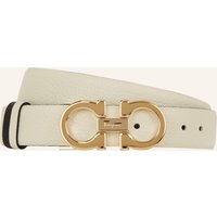 FERRAGAMO Ferragamo Ledergürtel Zum Wenden weiss