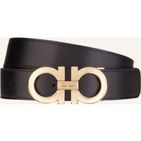 FERRAGAMO Ferragamo Ledergürtel Gancini schwarz