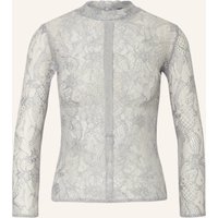 KINGA MATHE Kinga Mathe Trachtenbluse Lina Aus Spitze Mit 3/4-Arm grau