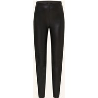 Oui Oui Leggings In Lederoptik schwarz
