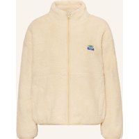 American vintage Teddyfell-Jacke Hoktown weiss