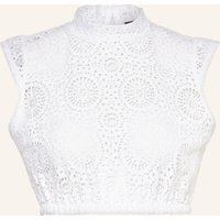 KINGA MATHE Kinga Mathe Dirndlbluse Heidi Aus Spitze weiss