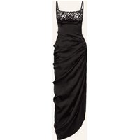JACQUEMUS Jacquemus Cocktailkleid La Saudade Longue Brodée Aus Satin schwarz
