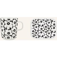 Marimekko Marimekko Set Pikkuinen Unikko: Tasse Und Teller schwarz