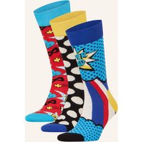 Happy Socks Happy Socks 3er-Pack Socken Mit Geschenkbox blau