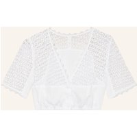 WALDORFF Waldorff Dirndlbluse Mit Spitze weiss