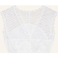 WALDORFF Waldorff Dirndlbluse Mit Spitze weiss