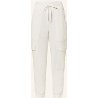 CAMBIO Cargohose Karo weiss