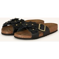 Birkenstock Birkenstock Pantoletten Siena Flowers Le schwarz