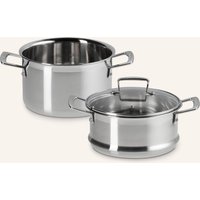 Le Creuset Le Creuset Kochtopf Mit Dämpfeinsatz silber