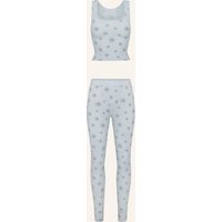 SKIMS Skims Lounge-Set Cotton Rib blau