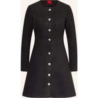 HUGO Tweed-Kleid Karema schwarz