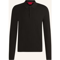 HUGO Strick-Poloshirt San Pippo Slim Fit schwarz