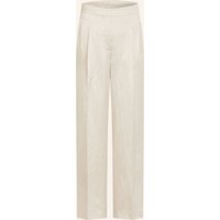 IRIS von ARNIM Iris Von Arnim Satinhose Lainie Mit Leinen beige