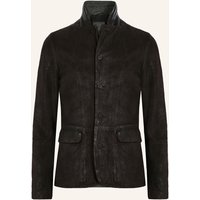 AllSaints Allsaints Lederjacke Survey grau