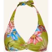 LIDEA Neckholder-Bikini-Top Botanic Burst gruen