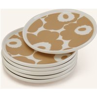 Marimekko Marimekko 6er-Set Unterteller Oiva/Unikko beige