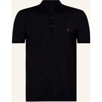 AllSaints Allsaints Strick-Poloshirt Mode Merino Aus Merinowolle schwarz