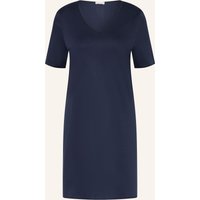 Hanro Nachthemd Cotton Silk blau