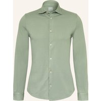 FEDELI Fedeli Piqué-Hemd Custom Fit gruen