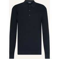 Olymp Strick-Poloshirt blau