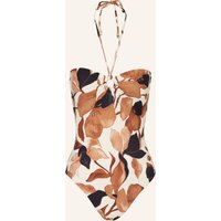 Seafolly Seafolly Bandeau-Badeanzug Secret Garden schwarz