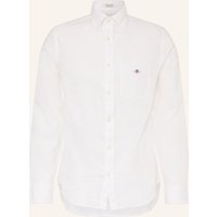 Gant Gant Hemd Regular Fit Mit Leinen weiss