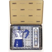 DOLCE & GABBANA CASA Dolce & Gabbana Casa 7-Tlg. Set: Espressokocher, Becher Und Ruhrstäbchen blau