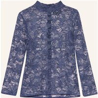 KINGA MATHE Kinga Mathe Trachtenbluse Lina Aus Spitze Mit 3/4-Arm blau