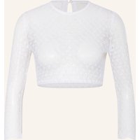 Johann & Johanna Johann & Johanna Dirndlbluse Aus Spitze Mit 3/4-Arm weiss