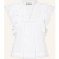 NEO NOIR Neo Noir Blusentop Jayla Mit Spitze Und Rüschen weiss