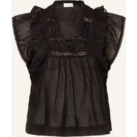 NEO NOIR Neo Noir Blusentop Jayla Mit Spitze Und Rüschen schwarz