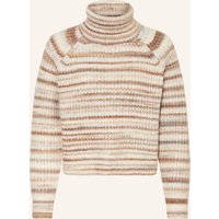 Mrs & HUGS Mrs & Hugs Cropped-Rollkragenpullover beige