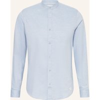 NOWADAYS Nowadays Hemd Regular Fit Mit Stehkragen blau