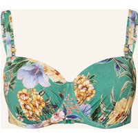 LIDEA Lidea Bügel-Bikini-Top Pineapple Sea Mit Schmuckperlen blau