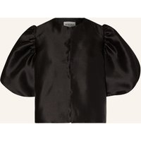 MALINA Malina Blusenshirt Cleo Aus Satin schwarz