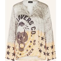grace Grace Blusenshirt Aus Satin grau