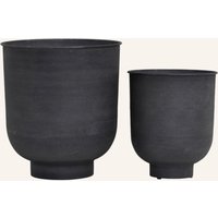 house doctor House Doctor 2er-Set Blumentöpfe Vig grau