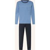 CALIDA Calida Schlafanzug Relax Essentials blau