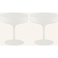 Ferm LIVING Ferm Living 2er-Set Champagnergläser Ripple weiss