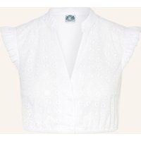 hammerschmid Hammerschmid Dirndlbluse Anja Mit Spitze weiss