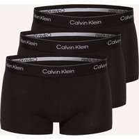 Calvin Klein 3er-Pack Boxershorts Icon Cotton Stretch Low Rise schwarz