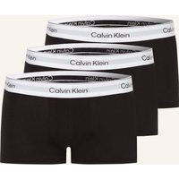 Calvin Klein 3er-Pack Boxershorts Icon Cotton Stretch Low Rise schwarz