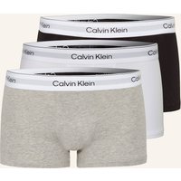 Calvin Klein 3er-Pack Boxershorts Icon Cotton Stretch Low Rise grau