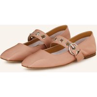 Aeyde Aeyde Mary-Jane-Ballerinas Uma Eyelet Grosgrain rosa