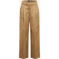 IRIS von ARNIM Iris Von Arnim Satinhose Lainie Mit Leinen braun