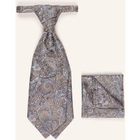 WILVORST Wilvorst Set: Krawatte Und Einstecktuch blau