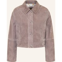 Boss Lederjacke Sadela lila